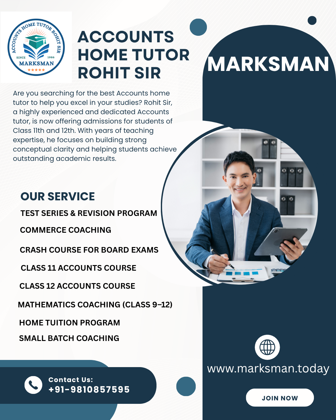 Accounts Home Tutor Rohit Sir Marksman