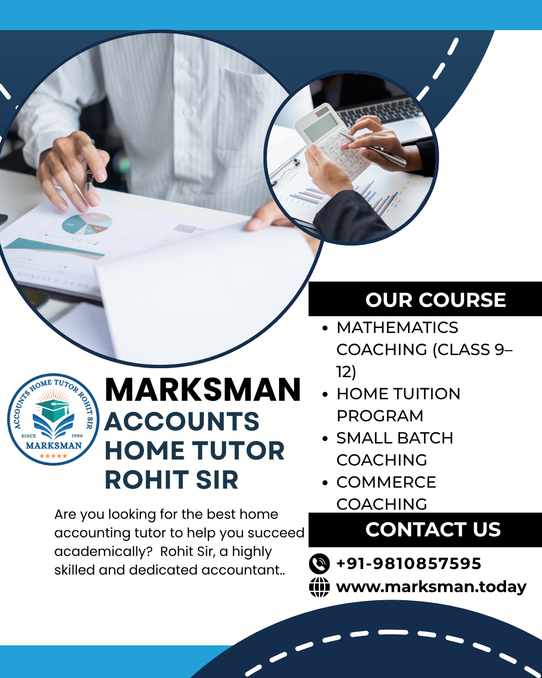 Marksman Accounts Home Tutor Rohit Sir