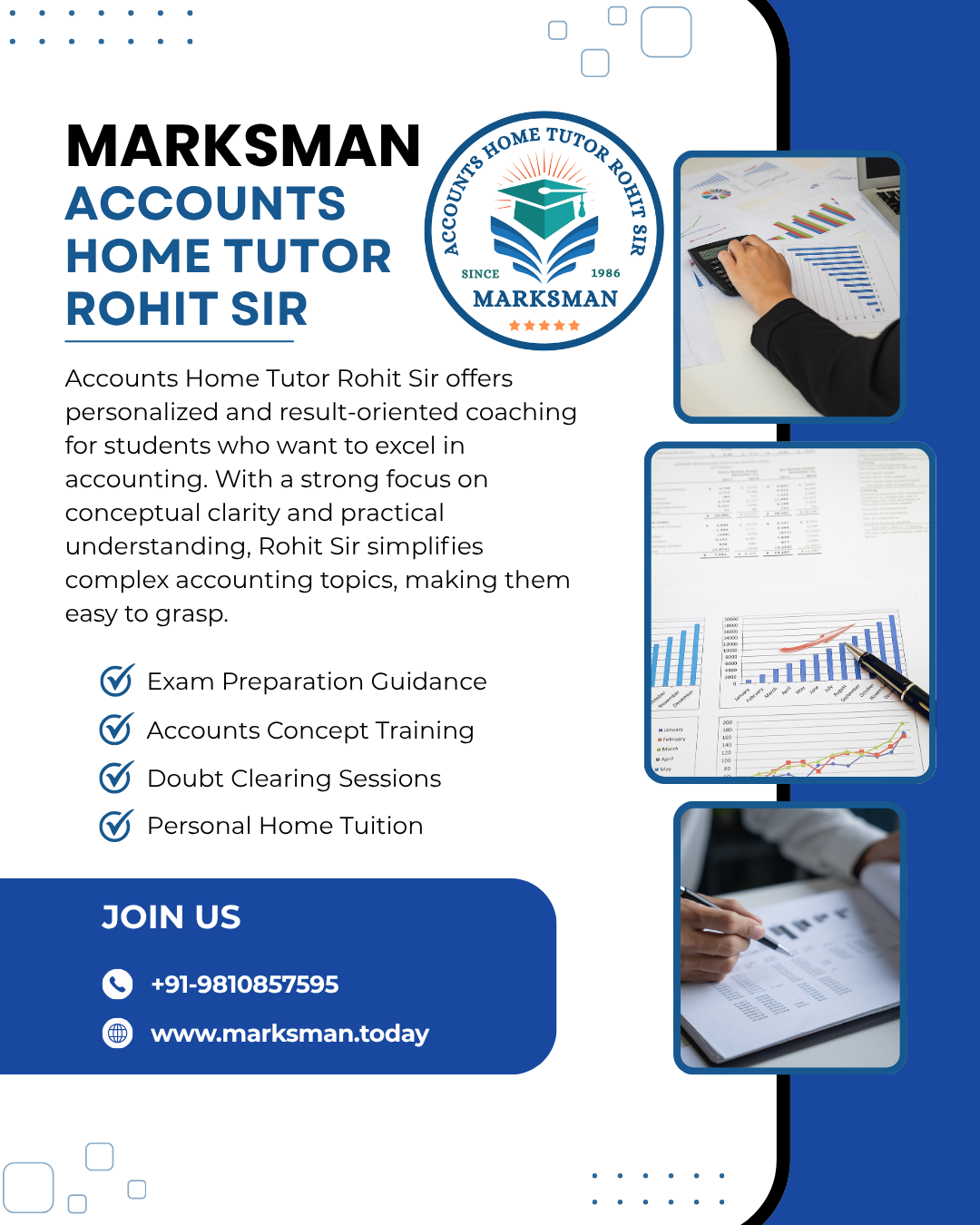 Marksman Accounts Home Tutor Rohit Sir
