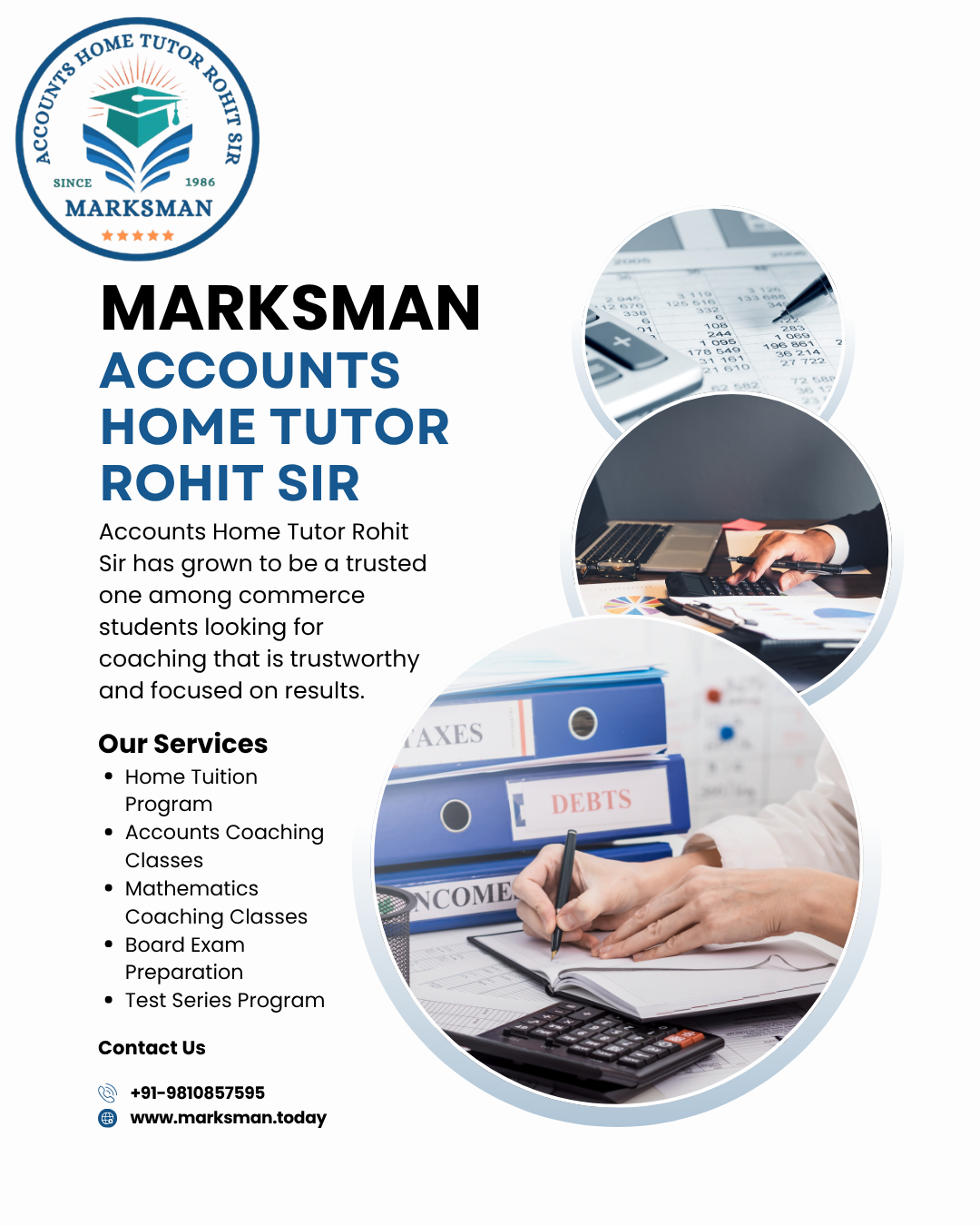 Marksman Accounts Home Tutor Rohit Sir