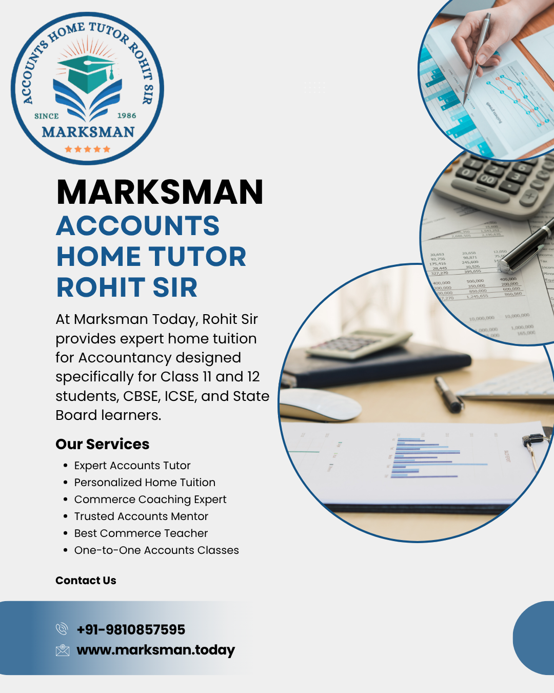 Marksman Accounts Home Tutor Rohit Sir