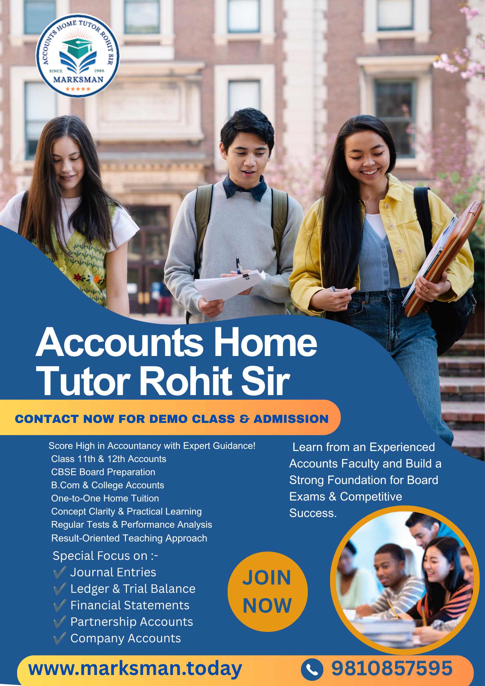 Accounts Home Tutor Rohit Sir – Marksman Institute